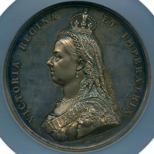 イギリス ヴィクトリア女王即位50周年記念 1887年 銀メダル NGC MS64