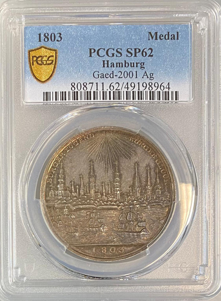 ドイツ ハンブルク 市制1000周年記念 都市景観 1803年 銀メダル PCGS SP62 | ARK NUMISMATICS