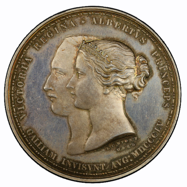 イギリス ヴィクトリア女王 フランス訪問記念 1855年 銀メダル PCGS SP63 | ARK NUMISMATICS